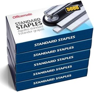 Officemate Standard Staples, 5 Boxes General Purpose Staple, 5000 Staples/Box (91925)