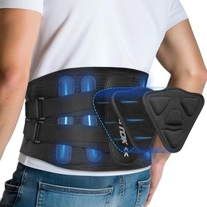 Back Brace for Lower Back Pain Relief with Removable Pad, Lumbar Support for Sciatica, Herniated Disc, Scoliosis, Back Support Belt with 5 Stays, Soft Breathable Mesh, Anti-skid, For Men & Women (Medium)