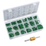 AUTOUTLET 270PCS O Rings Kit 18 Sizes Car Air Conditioning O-Ring Assortment Set with Valve Core Removal Tool for Door, Window, Electric Appliance, Bearing, Pump, Roller Auto, Home Appliances (Green)