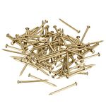 uxcell Small Tiny Brass Nails 1.2x20mm for DIY Decorative Pictures Wooden Boxes Household Accessories 100pcs