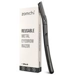 ZOMCHI Dermaplaning Tool for Face, Dermaplane Razor for Women and Men, Face Razor with Precision Silicone Cover, Eyebrow Razor, Facial Razor, Reusable Metal Handle - Matte Black
