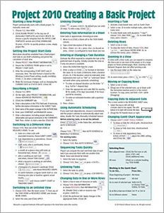 Microsoft Project 2010 Quick Reference Guide: Creating a Basic Project (Cheat Sheet of Instructions, Tips & Shortcuts - Laminated Card)