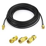 Superbat RF coaxial SMA Male to SMA Female Bulkhead RG174 15ft Cable + 3pcs RF Coax SMA Adapter Kit for SDR Equipment Antenna Ham Radio,3G 4G LTE Antenna,ADS-B,GPS and etc