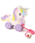 Play Nation Premium Wooden Unicorn Pull Along Toy for Kids | Pull String Wooden Toys for Babies | Encourage Walking, Build Gross Motor Skills and Hand-Eye Coordination