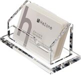 Acrylic Card Holder Clear Horizontal Business Card Organizer Stand for Desk 1 Slots Business Cards Stand for Women and Men