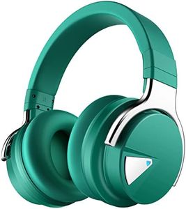 Silensys E7 Active Noise Cancelling Headphones Bluetooth Headphones with Microphone Deep Bass Wireless Headphones Over Ear, Comfortable Protein Earpads, 30 Hours Playtime for Travel/Work, Green