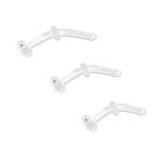 ZS 3Pcs Glass Nose Piercing Retainer Nose Ring Stud, 14G 16G 20G Curved Cartilage Conch Daith Helix Retainer Nose Septum Piercing Jewelry for Men Women, Glass, no gemstone