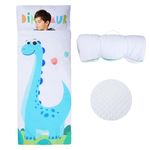 Dinosaur Sleeping Bag for Boys Girls,Nap Mat for Kids with Removable Pillow,Warm Toddler Slumber Bag for Bedroom Daycare Kindergarten,Gift for Birthday Christmas