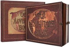 Scrapbook Photo Album, Our Adventure Book Scrapbook with 180 Pages Embossed Words Travel Scrapbook for Anniversary, Christmases, Valentines' gifts, Wedding, Travelling, Baby etc (Adventure Book)