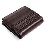 SENDEFN Men's Wallets Genuine Leather RFID Blocking Wallets for Men with ID Window