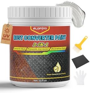 3-in-1 Rust Converter Paint for Metal, Long-lasting Rust Reformer, Primer & Quick-Dry Protective Coating, Water-Based & VOC-free Rust Inhibitor for Automotive, Trailer,Chassis,Tools– Gray, 35 oz