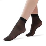 Women's Pantyhose Ankle High Sheer Nylon Socks 12 Pairs