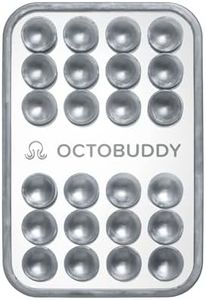 OCTOBUDDY Mirror – Amazon-Exclusive Suction Cup Phone Mount with Built-in Mirror – Silver Swirl Hands-Free Grip for Videos & Selfies (2.6″ x 3.9″)