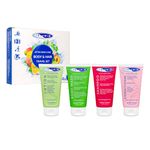 TRISWIM Chlorine Removal Travel Set | After Swim Shampoo, Conditioner, Body Wash & Lotion| Removes Chlorine, Salt & Hard Water Minerals | Repairs & Hydrates Hair and Skin | Exotic Fruits Scent,4x90 ml