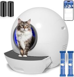 ELS PET Katzenklo Selbstreinigend Automatisch Elektrisch – Selbstreinigende Katzentoilette XXL mit App, Smart Alarm & Gesundheitsmonitor für 2-4 Katzen (Weiß)