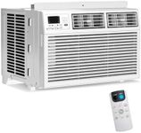 R.W.FLAME 8,000 BTU Window Air Conditioner, Cool up to 350 Sq. Ft. with Sleep, Eco, 6-IN-1 and Timer Modes, Window AC with 3 Cooling & Fan Speeds, LED Display White