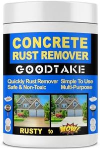 GOODTAKE Rust Remover Powder, Concrete Stain Remover | Indoor Outdoor Surfaces | Quickly Removes Rust Stains | Safe To Use | Non-Corrosive | For Concrete, Cement Surfaces (8 Ounces)