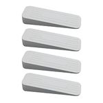 ALP Heavy Duty Anti|Non Slip Rubber Door Stoppers with Doors Powerful Gripping Work of Any Surface for Home, Offices, Warehouses & Classrooms Door Bottom Sealing 120mm x 37mm x 20mm (White, Pack of 4)