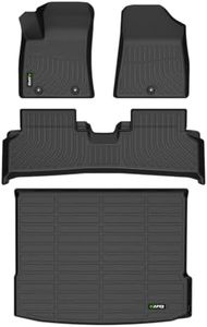 HAFIDI All Weather Car Floor Mats & Cargo Liner Set for 2024 Hyundai Kona EV (Electric Models) Custom Fit Accessories - Black