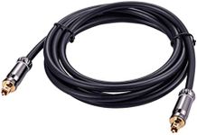 Cables Direct Online 5M Premium Toslink Optical Audio Cable High Fidelity Digital Fiber Optic Cord for Home Theater, Sound Bar, Gaming Consoles Durable Nylon Braided Design Gold-Plated Connectors