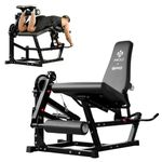 Mikolo Leg Extension and Curl Machine, Adjustable Leg Rotary Extension Machine for Lower Body Workouts, Leg Machine for Home Gym