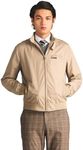 Members Only Original Iconic Racer Jacket for Men | Slim Fit | Lightweight Windbreaker | Versatile Style | Comfortable (Khaki, 3XL)