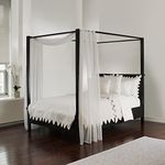 Royale Linens Canopy Bed Scarf, Polyester, White, One Size