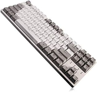 Durgod K320 Corona White Backlit TKL Mechanical Keyboard | 87 Keys Tenkeyless | USB C Wired | Doubleshot PBT Keycaps | Programmable Keys | NKRO Rollover | Windows & Mac (Corona, Cherry Red)