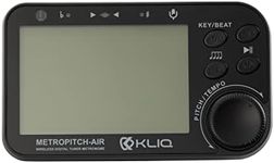 KLIQ MetroPitch - Metronome Tuner for All Instruments - with Guitar, Bass, Violin, Ukulele, and Chromatic Tuning Modes (MetroPitch-Air, Black)