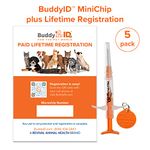 Buddy ID Pet Microchip PLUS Lifetime Registration 5 pack