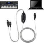 MIDI Cable, Music Editing Line USB To MIDI MIDI To USB Cable, For True Plug & Play