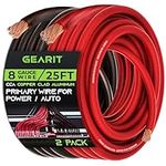 GearIT 8 Gauge 25ft Black/Red CCA W