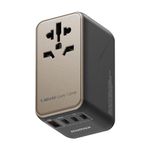 MOMAX Universal Travel Adapter, 3 USB C & 1 USB A, Worldwide Travel Plug Adapter, All-in-One Worldwide Wall Charger for USA European UK AUS (Type C/G/A/I)