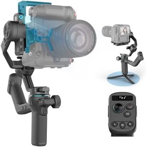 Feiyutech SCORP-C2 [OFFICAL] Camera Gimbal with 4.0 AI Tracking,3 Axis Gimbal Stabilizer for DSLR/Mirrorless Camera,3.5kg Payload,Integrated Rear Handle,Button Control Panel,Native Vetical Shooting