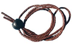 Amazonas Tarphat Hat Wind Strap, Chin strap for Tarp Hat,Adjustable chin cord for hat (Woven brown leather round cord)