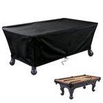 Fenghome Pool Table Cover, 420D Waterproof Billiard Table Cover with Drawstring for Patio Snooker Ping Pong Cover for Pool Table Game Garden Furniture Covers - 7ft (225x116x82cm)