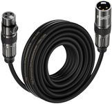 FORE 6m 1-Pack XLR to XLR Cables, XLR Microphone Cable, Oxygen-Free Copper (OFC) XLR Male to Female Cord, Mic Cord, XLR Speaker Cables,Color Gunmetal Grey & Black - 1 Pack 6m