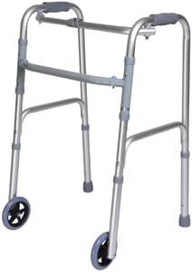 Antara Walker with wheels. Foldable, adjustable height, lightweight and study frame, offering full support for elderly.