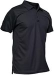 MAGCOMSEN Black Polo Shirts for Men