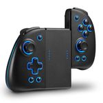 binbok Switch Joy Pad Controller for Switch/Switch OLED, Wireless Switch Controllers Replacement 8 Colors Adjustable LED Joypad Controller with Hall Effect Joysitck/Back Map Button/Turbo/Motion Control (Black)