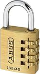 ABUS Combination Lock 165/40 Brass Padlock with Individually Adjustable Combination Code Suitcase Lock/Locker Lock ABUS Security Level 4