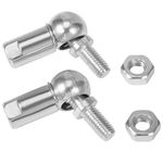 uxcell CS10 Rod End Ball Bearing with Stud, Left-Hand Female Thread M6x1.0, Right-Hand Male Thread M6x1.0, Self-lubricating Carbon Steel Ball Socket 2pcs