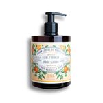 Panier des Sens - Liquid Hand Soap - Orange Blossom Hand Wash - With Olive and Coconut Oil - Savon de Marseille Made in France - Moisturizing Natural Soap 96% Natural Ingredients - 16.9 Fl.oz/500ml