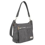 Travelon Anti-theft Heritage Hobo Bag, Pewter, One Size