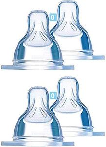 MAM Teat 0 Size 0 Finest Suction Hole Size Pack of 4 // Especially for Premature and Newborns // Ideal for Breast Milk and Pre-Food