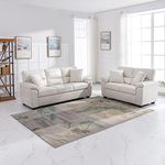 Morden Fort White Leather Love seat