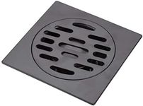 Floor Drain, Square Shower Floor Drains with Black Paint Stainless Steel Washing Machine Floor Drain with Big Drainage Holes for Bathroom Kitchen(Ordinary Floor Drain)