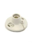 Leviton 29816-C One-Piece Glazed Porcelain Outlet Box Mount, Incandescent Lampholder, Pull Chain (White)