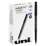 uni-ball ONYX Rollerball, Stick Roller Ball Pen Fine-0.7mm, 12 Pack, Blue Ink (60145)