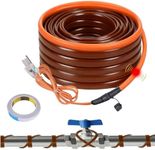 2x25FT Self-Regulating Heat Tape for Water Pipes, Freeze Protected -40°F with Pluggable Design and Light Indicator Plug for Roof/RV/Farm/Sewer/Gutter/Metal & Plastic Water Pipes, 8W/FT